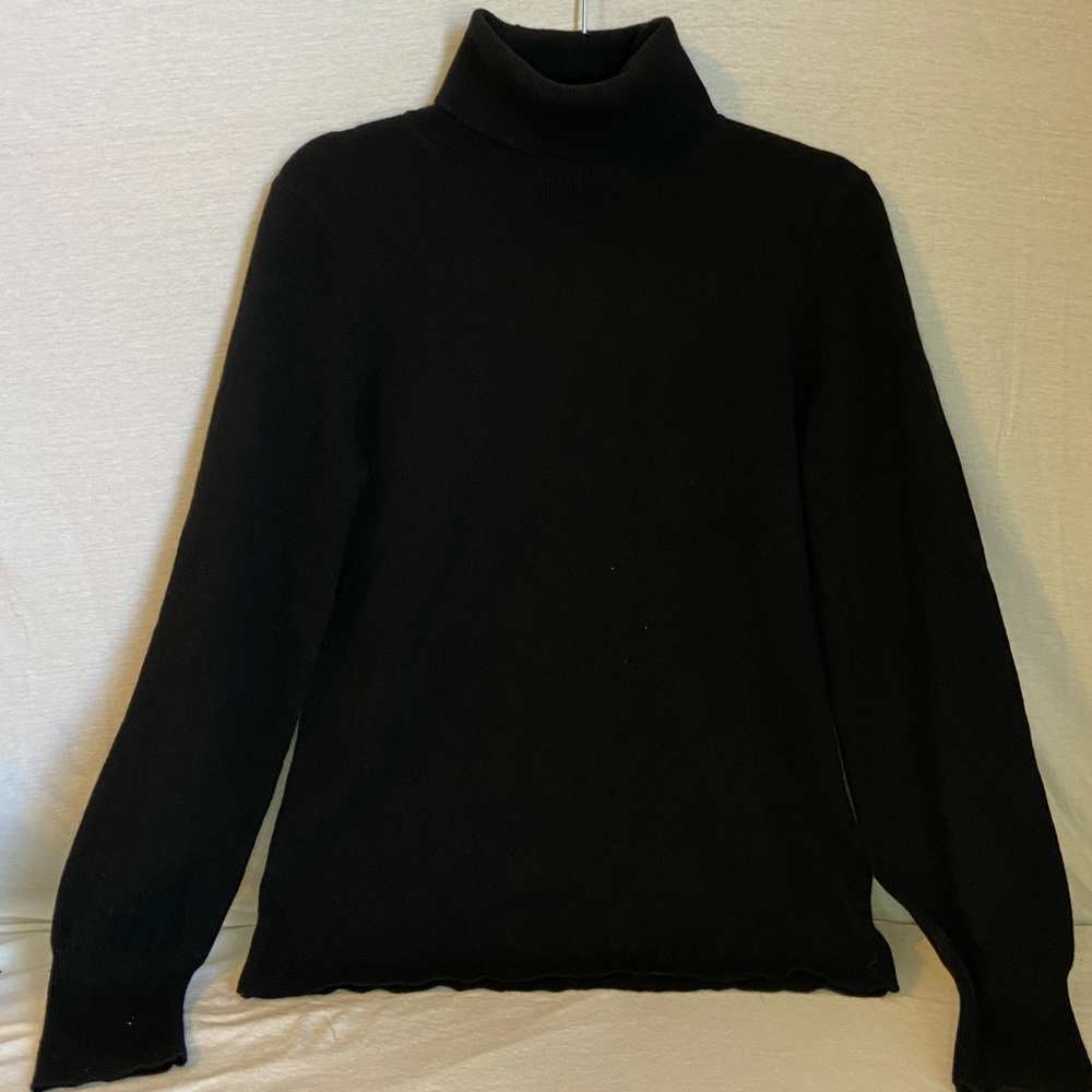 Ann Taylor Cashmere Black Sweater Large